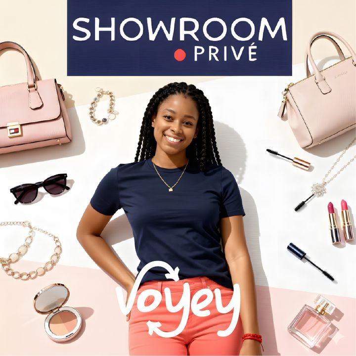 Un agent Voyey dans la campagne Showroomprivé